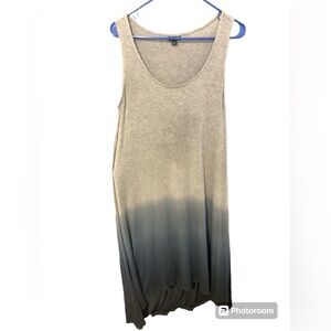 Torrid blue and gray ombré maxi high-low sleeveless dress or lounger size 1